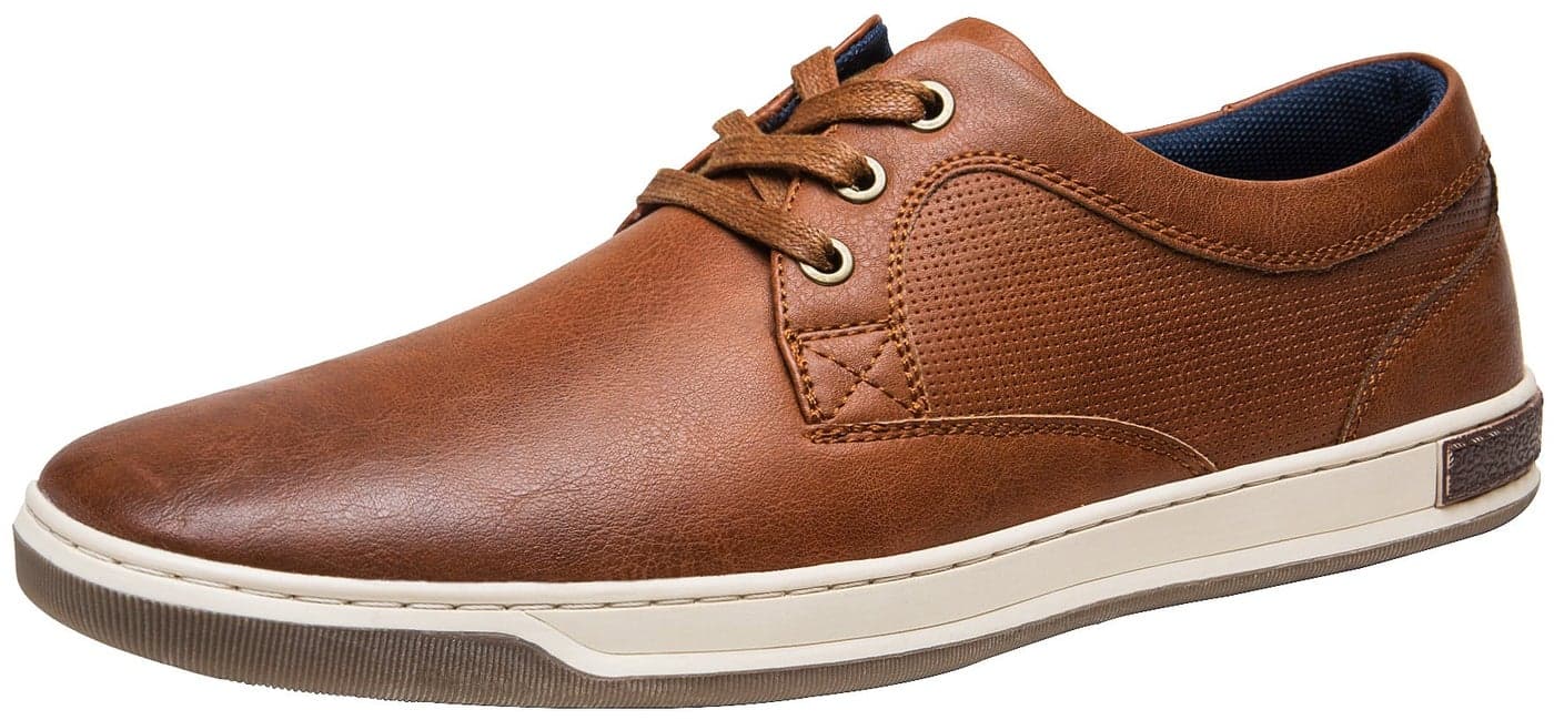 Jousen Men's Casual Dress Shoes Mens Fashion Sneakers Comfortable Business Wide Office Men Footwear (A81Q06W Brown 12)