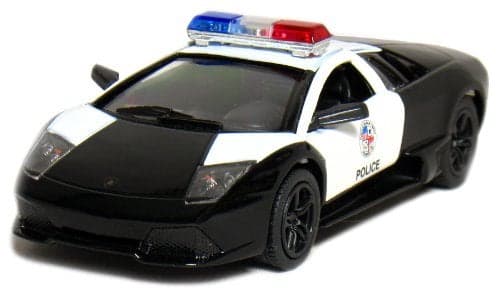 KiNSMART Lamborghini Murcielago LP640 136 Scale 5 Die Cast Model Super Sports Car Toy Black Police