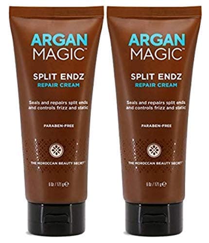 Argan Magic Split Endz Repair Cream Instantly Binds Frayed and Separated Ends While Preventing Future Breakage Controls Frizz Made in USA Paraben Free Cruelty Free 6 oz 2 Pack