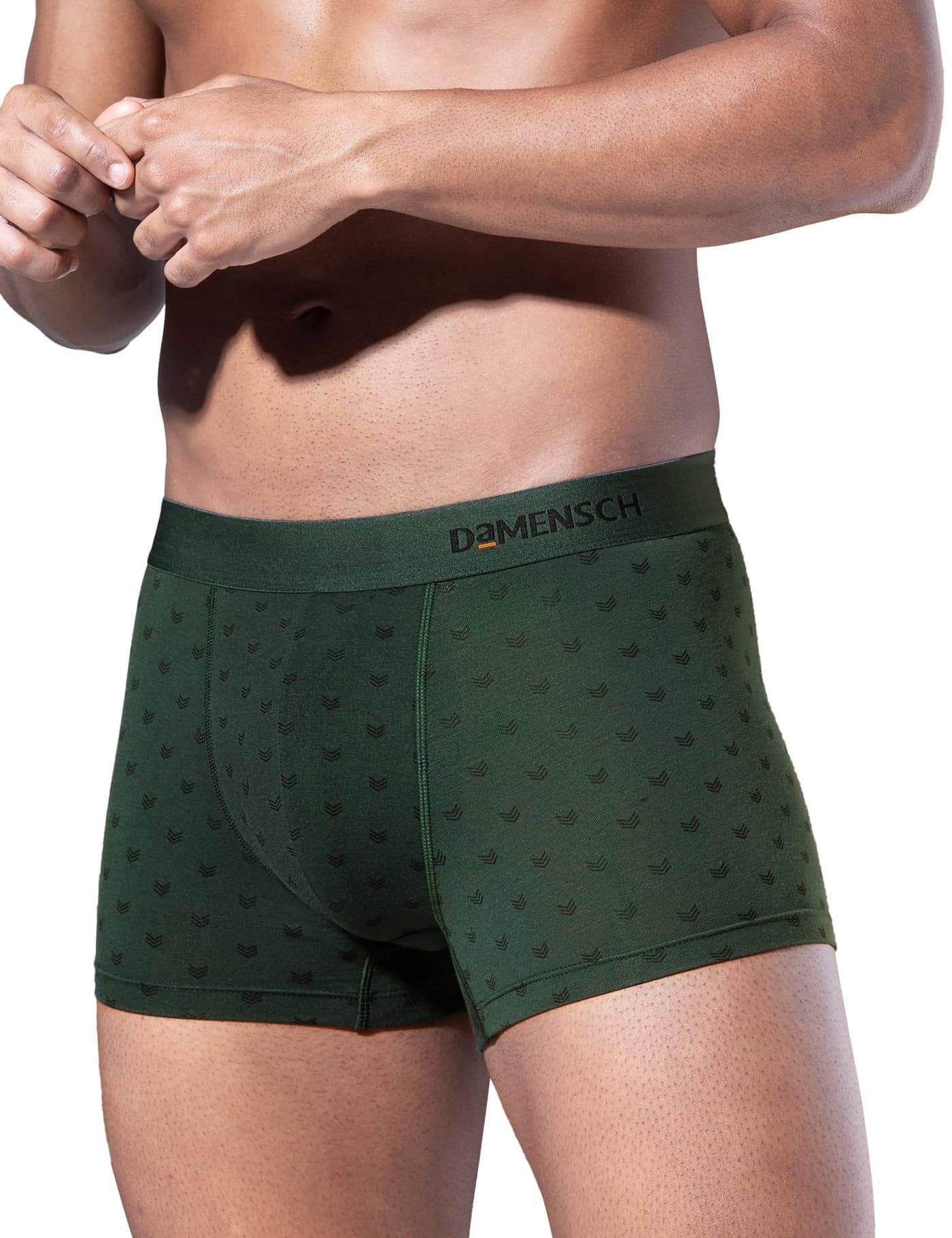 DAMENSCH Men Deo-Soft Supima Modal Trunks-Pack of 1-Darted Green-Medium