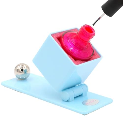 Nail Polish Holder AntiSpill Nail Polish Organizer CaseNail Care Products with Rubber Pad Grippy Bottom Wide Stable BaseNail Polish Holder and Organizer for ManiPedi Nail Art Tools BAE Blue
