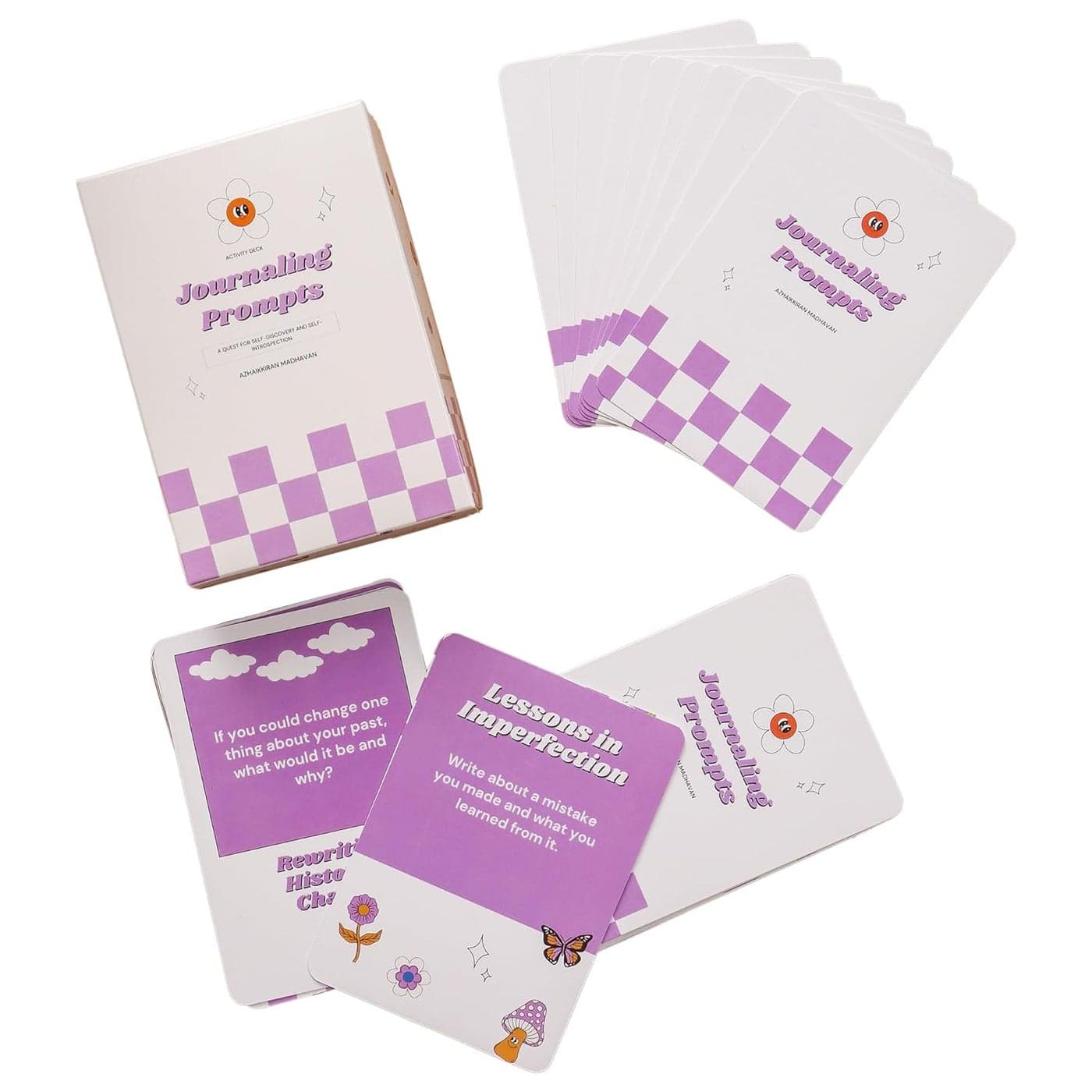 AZHAIKKIRAN MADHAVAN Journaling Activity Deck 50 Cards to Inspire Reflective Writing