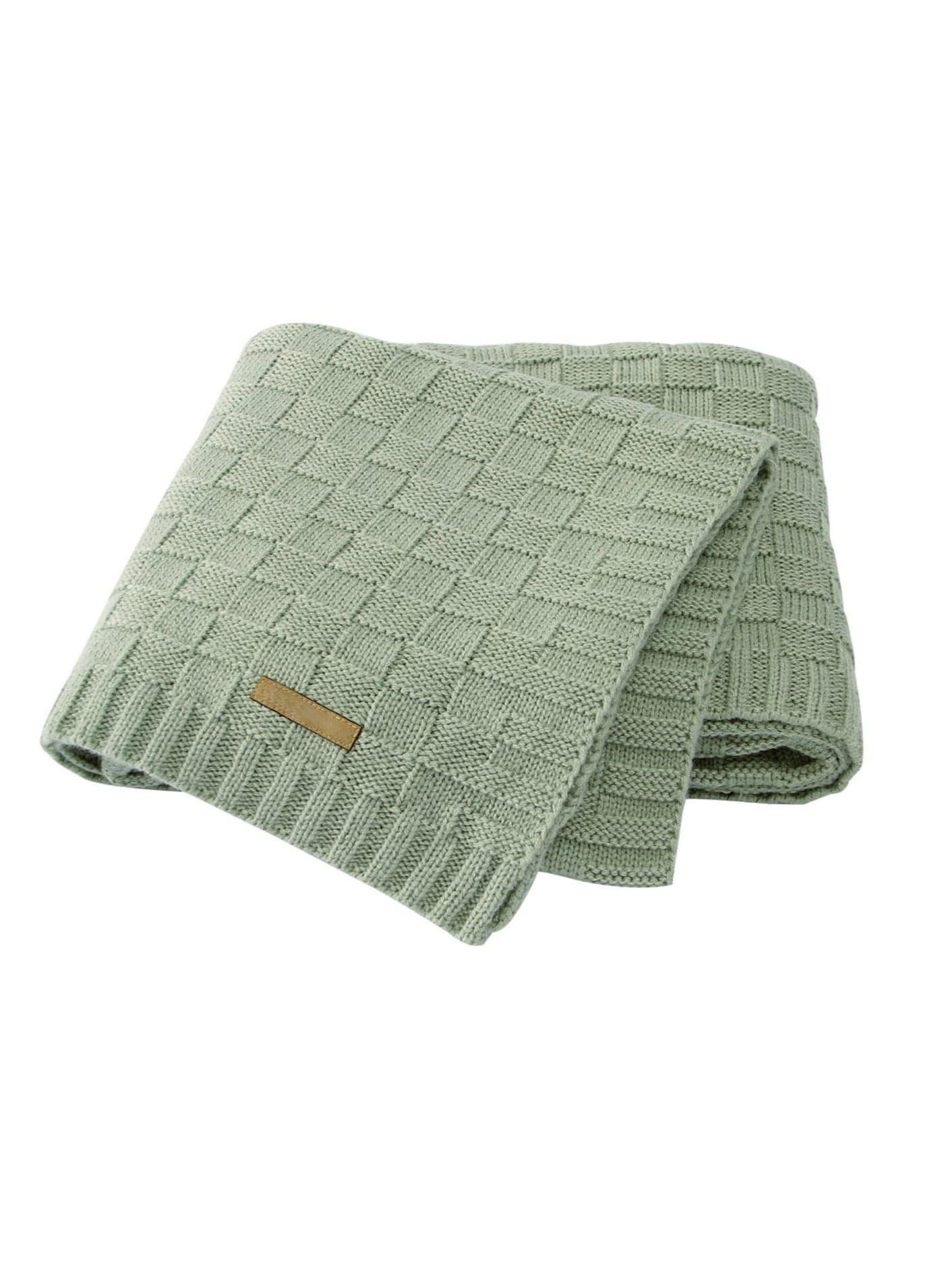 Baby Blanket Knit Toddler Blankets, Cable Blanket, Receiving Infant Swaddle Nursery Perfect for Newborn Boy and Girl (Green )