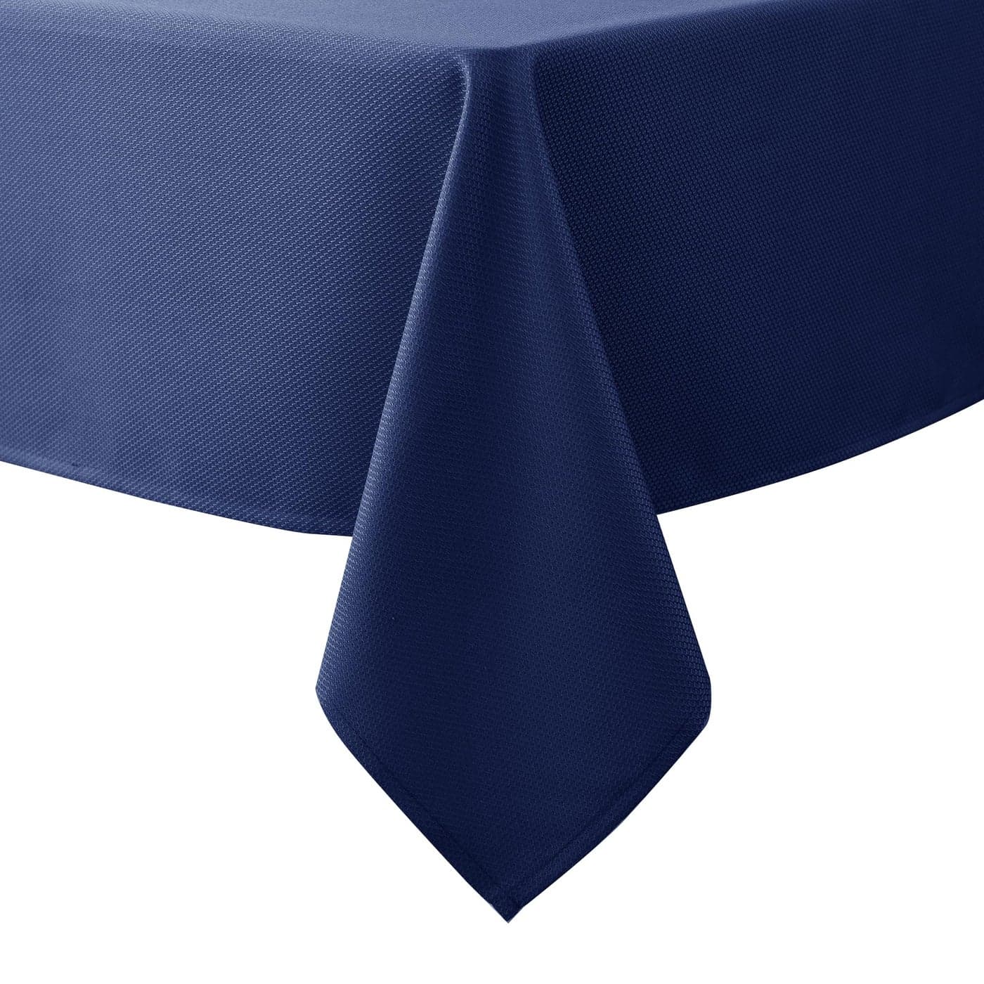 Biscaynebay Textured Fabric Tablecloths 52x70 Inches Rectangular Navy Water Resistant Tablecloths for Dining Kitchen Wedding and Parties etc Machine Washable