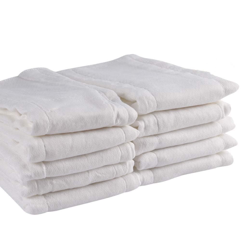 Prefold Cloth Diapers 100 Cotton Fasoar 3Ply Washable Diapers for Babies to Toddlers MultiUse 1035 lbs 1012 Count 10