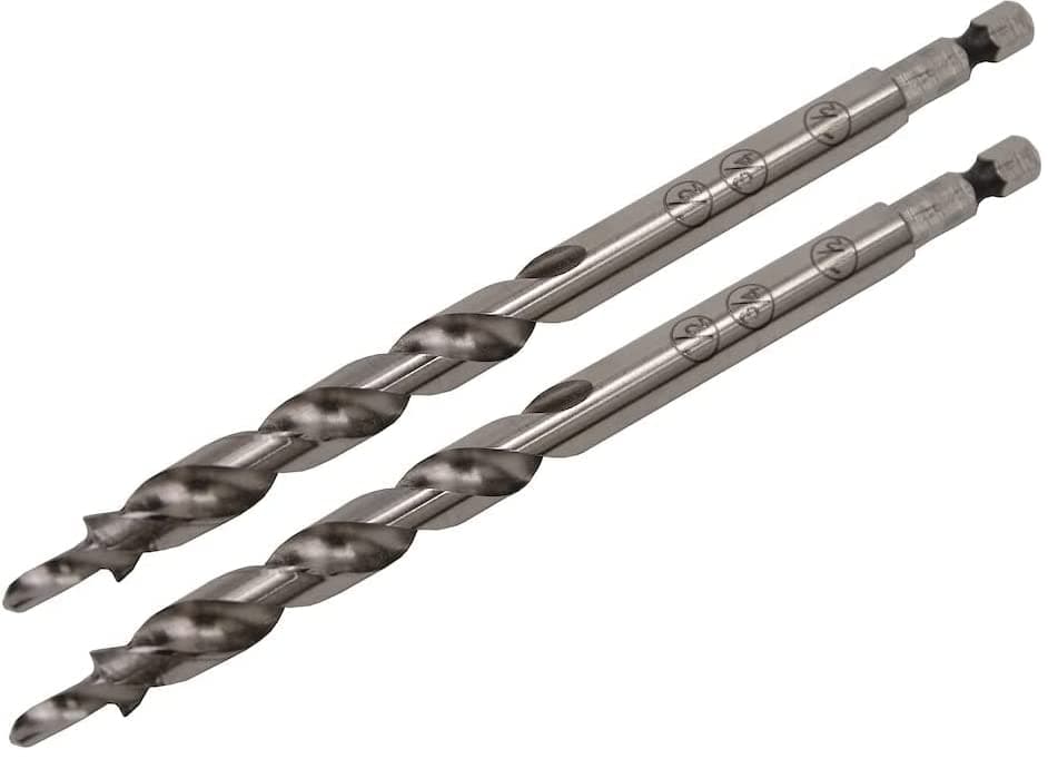 Kreg Easy-Set Pocket-Hole Drill Bit - Precision Drill Bit for Accurate Pocket Hole Drilling - Woodworking Tool - for Materials 1/2" to 1-1/2" Thick - KPHA300-2 Count
