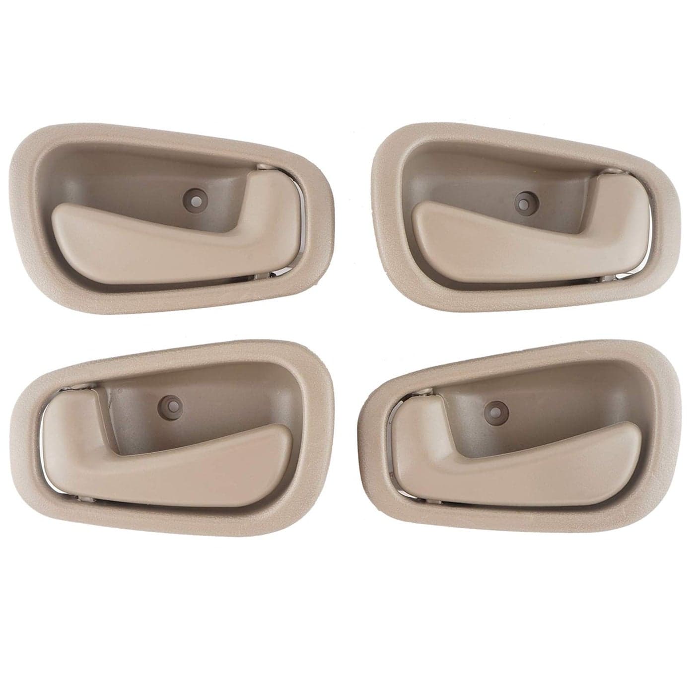 NPAUTO Interior Front Rear Door Handles Driver Passenger Side Pair Replacement for 1998 1999 2000 2001 2002 Toyota Corolla Chevy Prizm Manual Lock BeigeTan
