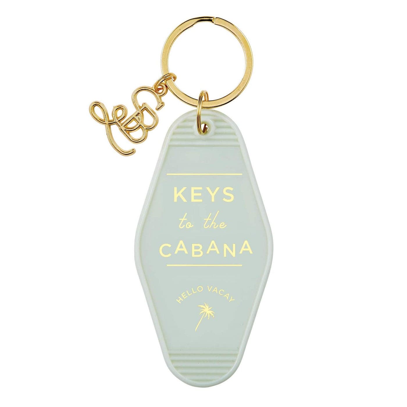 Santa Barbara Design Studio Keychain Lili Delilah Small Gifts Vintage Motel Key Tag Key Ring 35 Long Cabana Grey
