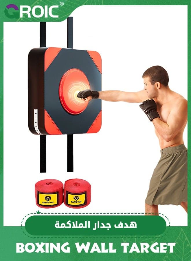 Wall Boxing Punching Pad with Boxing Straps,Boxing Machine,Wall Punching Pad for Boxing,Boxing Wall Mat,Wall Punching Pad,Punch Wall Target Pad, High Elastic Sponge Bag for Sports Training