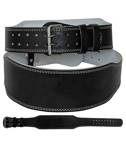 Tima Gym Belt with Steel Roller Buckle Foam Padded Black (Small (Fits 23-29 Inches))