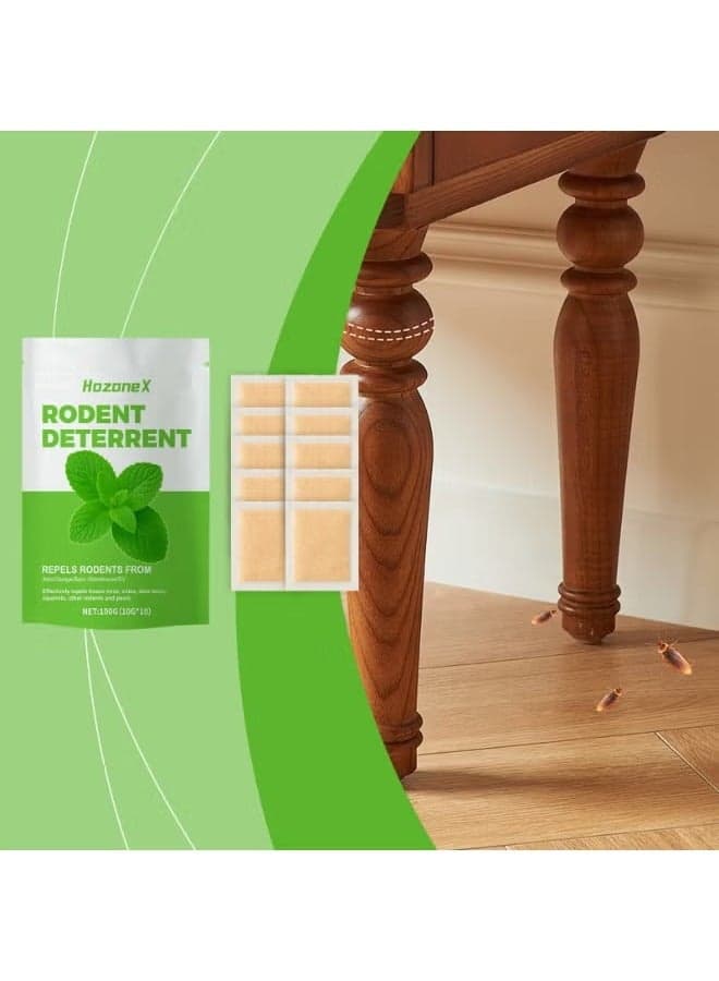 HOZONEX Home Mouse Repellent with Peppermint Oil, Plant-Based Ingredients, Mild Indoor Mouse Repellent, Convenient Home Mouse Repellent