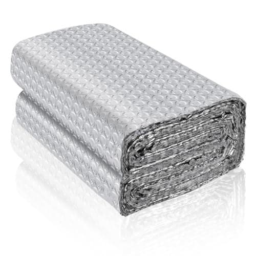 Reflective Foil Insulation, Double Reflective Bubble Insulation Sheet, Aluminum Foil Bubble Shield, Radiant Barrier Roll for RV Windows Weatherproofing (23.6''x 20Ft)