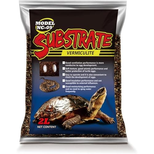 Hamiledyi Reptile Substrate Vermiculite Bedding Snake Hibernant moisturizing Soil Terrarium Bedding for Snake Tortoise Lizard Hatching Eggs(2.1Quart/2L)