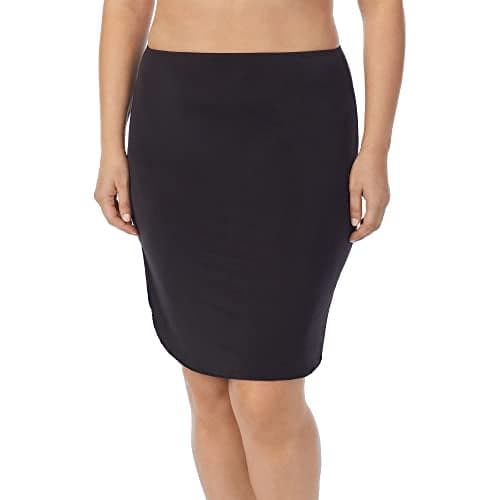 Jones New York Women's Standard Silky Touch 23" Anti-Cling Knee Length Half Slip Skirt, Black, Medium