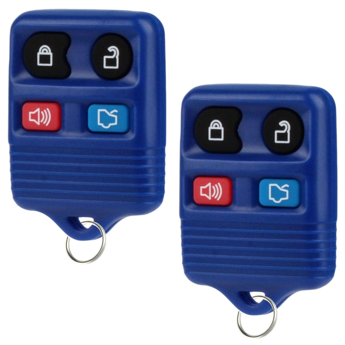 Key Fob fits 19982016 Ford Lincoln Mercury Mazda Keyless Entry Remote Blue Set of 2