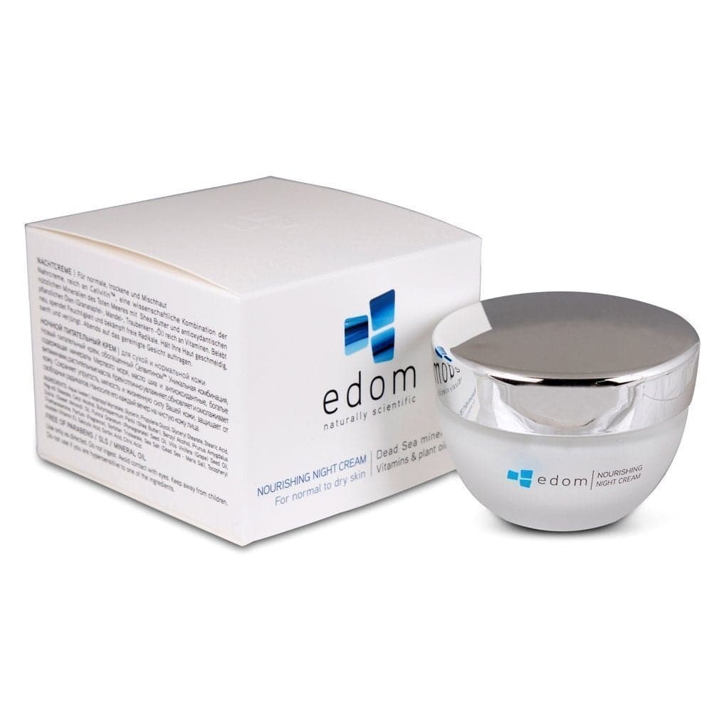Edom Nourishing Night Cream 50ml, Anti Aging Face Moisturizer, Dead Sea Minerals, Skin Care,Facial Cleanser Lotion