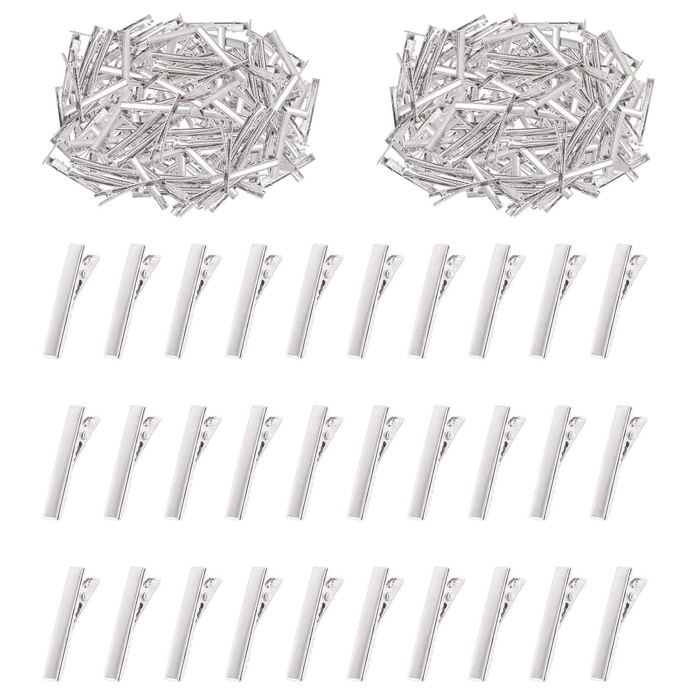 Swpeet 200Pcs 126inch 32cm Alligator Hair Clips Kit Perfect for Metal Duck Bill Hair Clips Flat Top Single Prong Hairpins for Hair Styling DIY Accessories 126 Inch