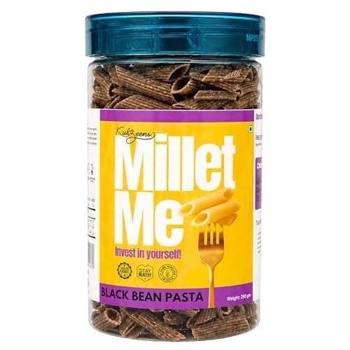 Kuizeens Black Bean Pasta - 250g, Pack of 1 | Gluten-Free & High-Protein | Rich in Nutrients | Easy-to-Make | No MSG | Preservative Free | Vegan & Wholesome |Jain | No Onion & Garlic