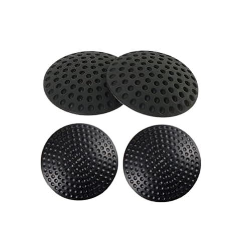 Hian Black Silicone Door Stopper Bumpers (Pack of 4) | Anti-Collision Wall & Floor Protection Pads | Noise-Reducing Door Guards | Universal Fit