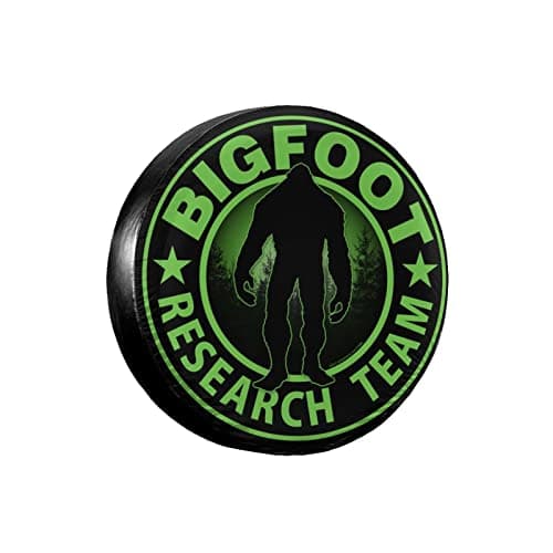 Sasquatch Research Team Green Spare Tire Cover,Universal Wheel Tire Cover for Trailer, RV, SUV, Truck,Camper and Many Vehicle,Weatherproof Tire Protectors(14 inch for Diameter 23"-27")