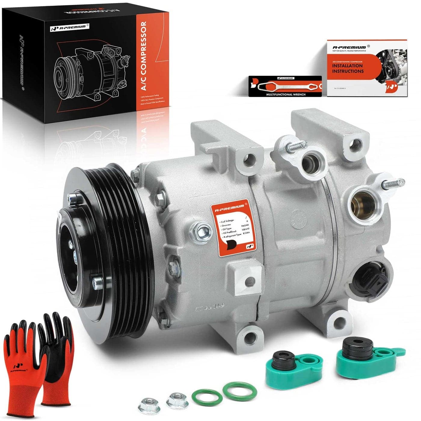 APremium Air Conditioner AC Compressor with Clutch Compatible with Hyundai Azera 20122017 Kia Cadenza 20142016