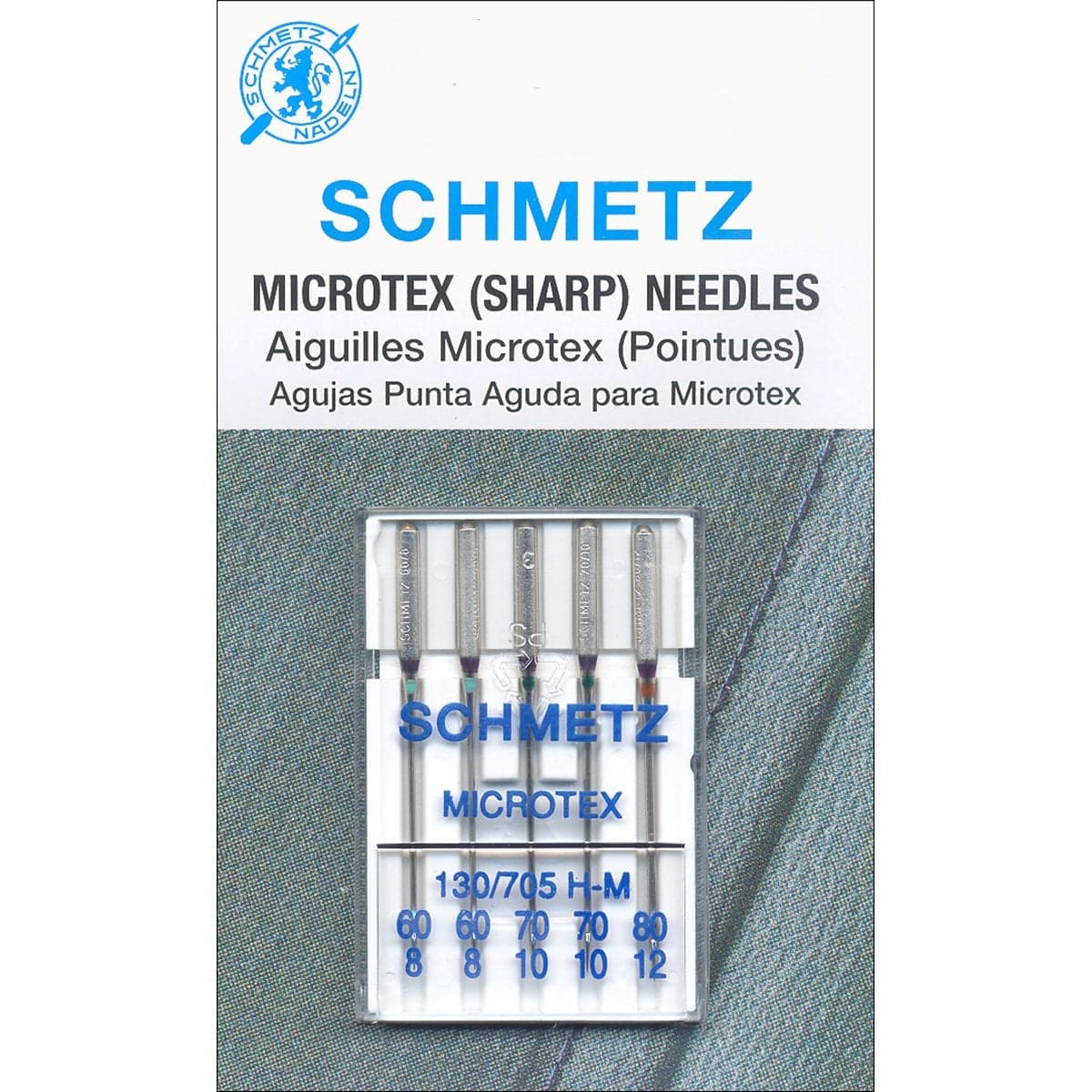 EuroNotions 1839 Microtex Sharp Machine Needles Size 860 1070 1280 5Needles