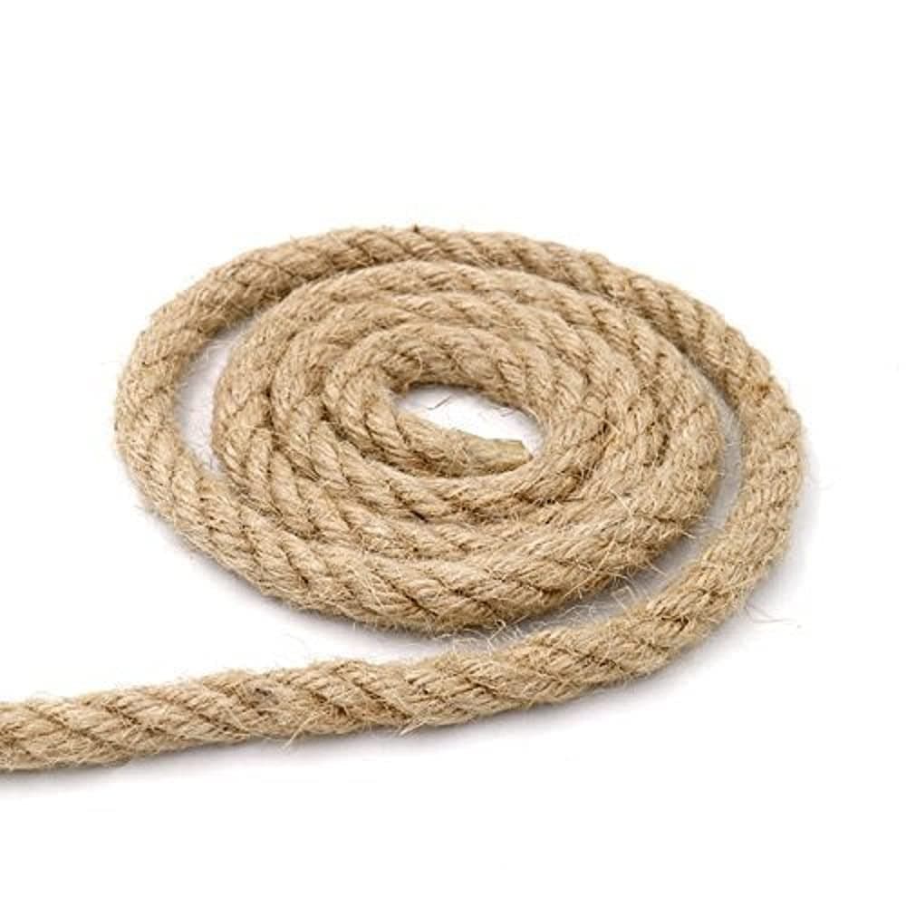 LUCRE 10 METER 10MM Brown Twisted String Natural Jute Twine Rope Model No Craft_385