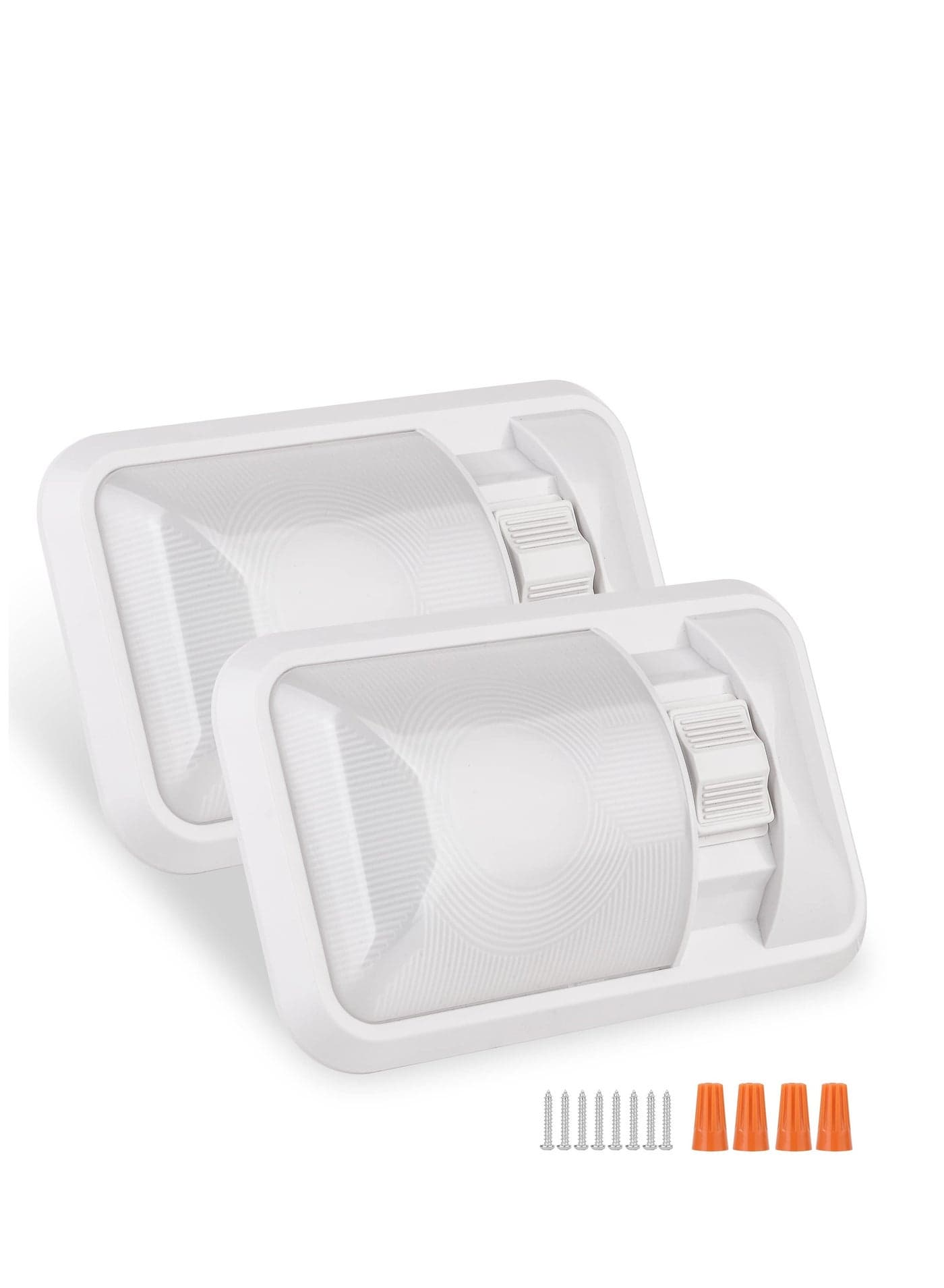 Led RV Ceiling Dome Light,Frosted Interior Lighting ,12V 500LM Single Light Fixture for Trailer, Camper, Truck, Van, Boat ,Natural White 4000-4500K