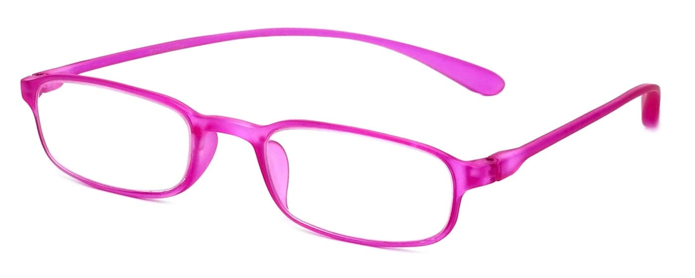 Calabria 718 Flexie Oval Reading Glasses +0.50 Fuschia Men/Women Bendable Single Power Readers Flexible Durable TR90 Frame