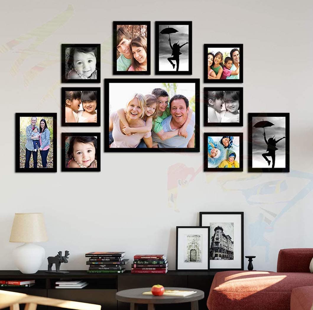 Art Street - Memory wall photo frames set of 11 pieces (Photo Size5x5-6 Units ; 5x7-2 Units ; 4x6-2Units ; 8x10-1unit)