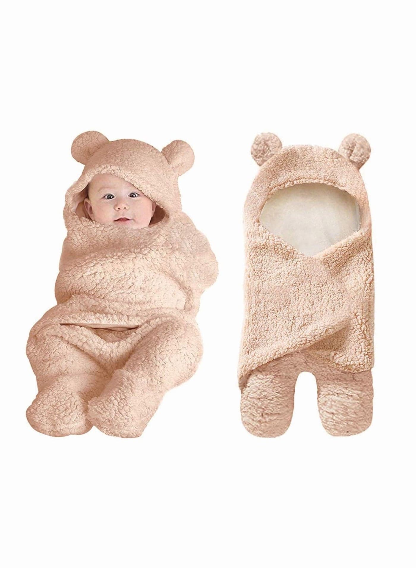 Baby Swaddle Blanket, SYOSI Ultra-Soft Plush Essential for Infants 0-6 Months, Receiving Swaddling Wrap, Ideal Newborn Registry and Toddler Boy Accessories, Perfect Girl Shower Gift (Brown)