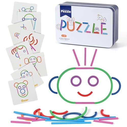 STEM Montessori Puzzle Toy for Toddlers Creative Shape Matching Ring Stacking Set HandsOn Learning Educational Game for Fine Motor Skills Preschool Classroom Essentials Ages 36