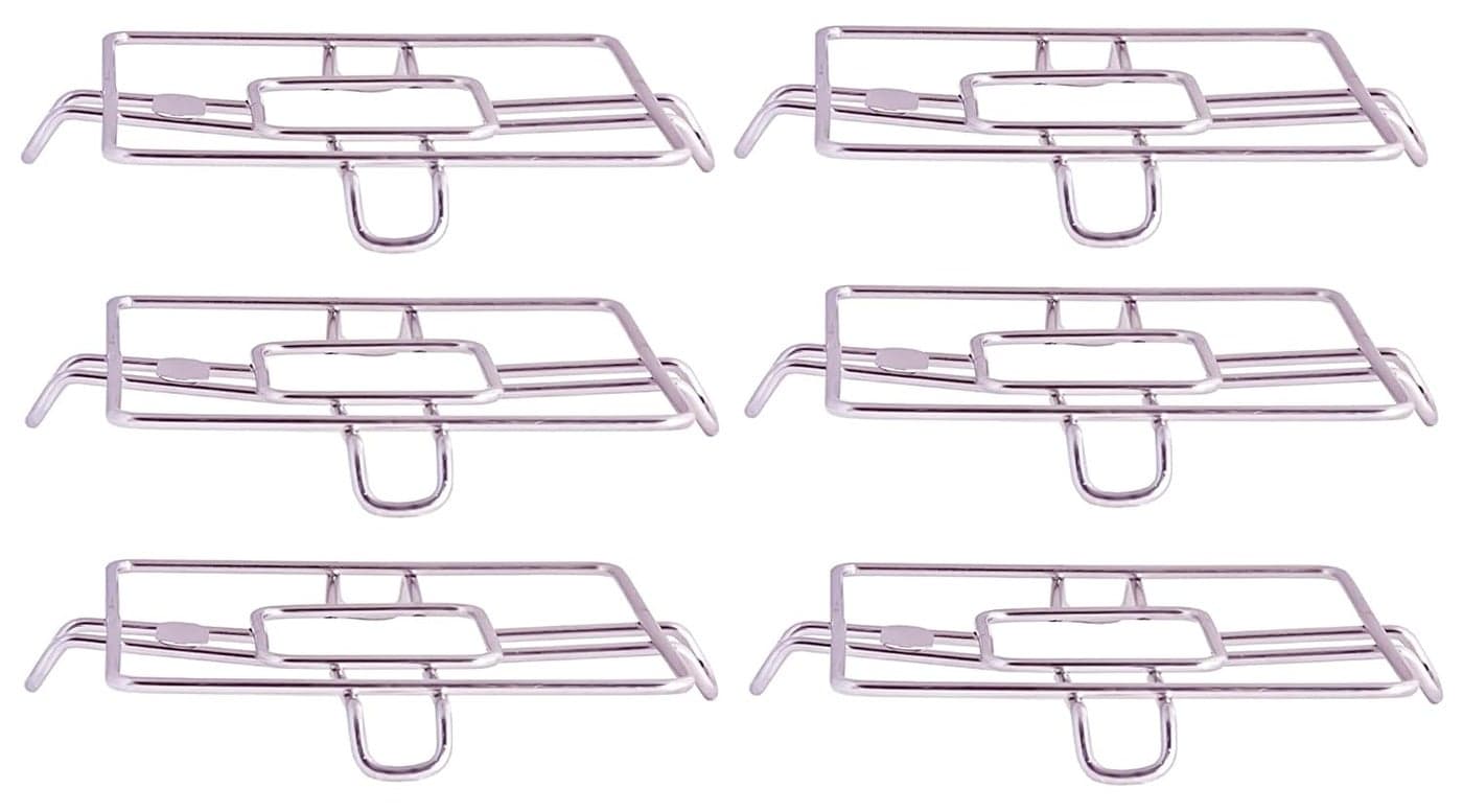 SHIV SHAKTI ARTS Kitchen Cooking Pot Steaming Tray Stand Stainless Steel Square Cooker Steamer Rack Stand Cookware Tool Pack of 4