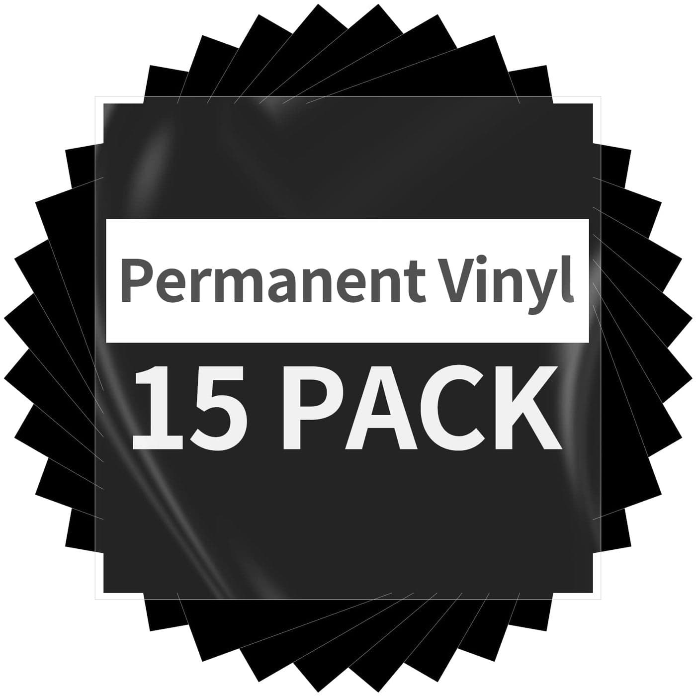 Black Permanent Vinyl 15 Sheets Glossy Black Adhesive Vinyl 12x118 Black Permanent Adhesive Sheets for Home Decor Car Decal Glossy Waterproof Paper for All Cutting Machine