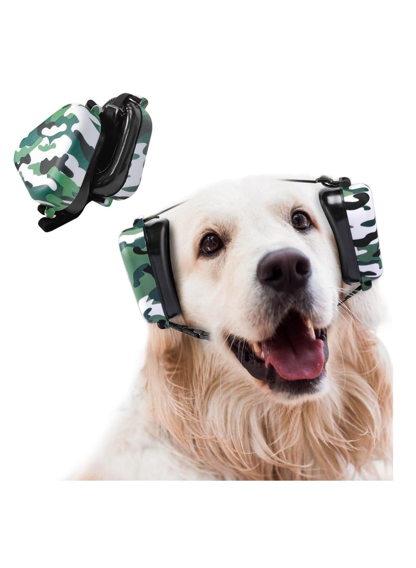 Hearing Protection for Dog, Dog Ear Noise Reduction, Medium and Large Protector Thunder, Fireworks, Helicopters, Celebrations, Camouflage