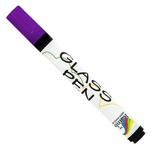 Glass Pen Window Marker: Liquid Chalk Pens for Glass, Whiteboard Markers with Washable Paint - Graduation, Car Windows, Mirror Pen, Storefront, Wedding, Parade, Party & Holiday (Purple, Fine Tip)