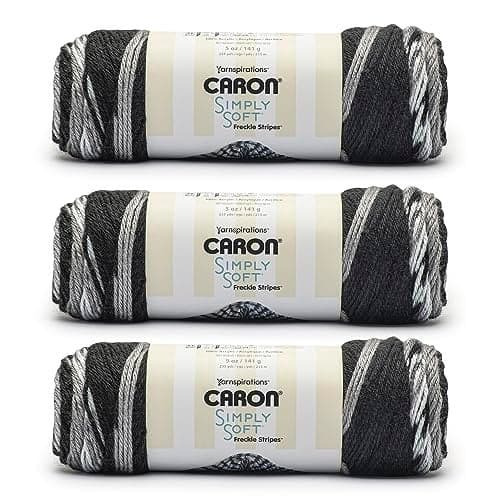 Caron Simply Soft Freckle Stone Yarn 3 Pack of 5oz141g Acrylic 4 Worsted Medium 235 Yards Knitting Crochet