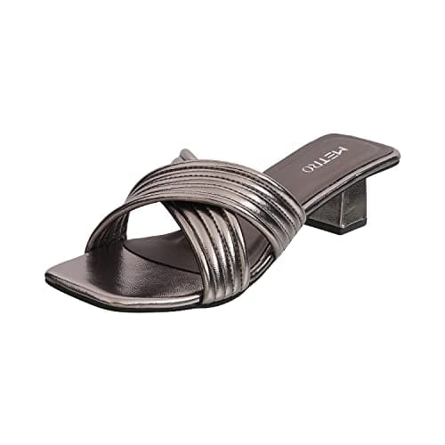 Metro Womens Synthetic Gun Metal Slip Ons (Size (6 UK (39 EU))