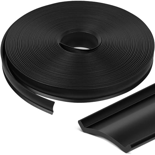 1 RV Trim Molding Insert 25 FT Heavy Duty RV TPE Trim Molding Weather Stripping Exterior Replacement Waterproof Screw Cover Corner for Camper Travel Trailer Boat Channel Black