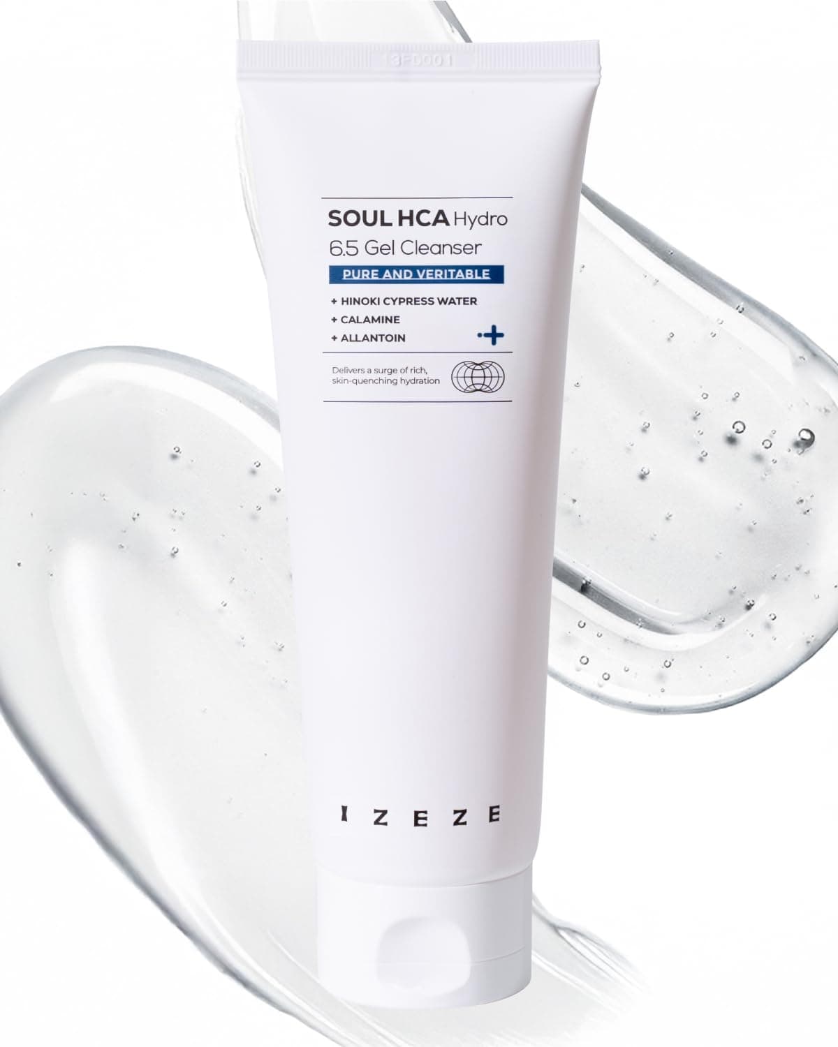 IZEZE Soul HCA Hydro 65 Gel Cleanser 507 floz 150ml Calamine Mild Acidic Gentle pH Foaming Wash Fresh Moisturizer Facial Wash Hyaluronic Acid Cleansing Gel Korean Skincare