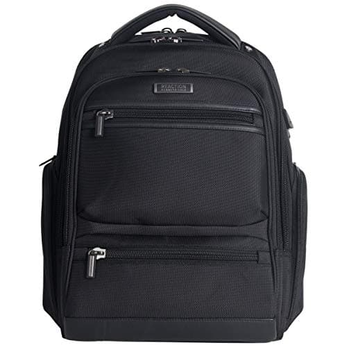 Kenneth Cole Reaction ProTec Travel Business Backpack 17 Laptop Computer TSA CheckpointFriendly Bookbag With USB Port Black