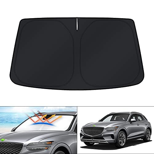 KUST Windshield Sun Shade for Genesis GV70 Accessories 2022-2025 2026 Sunshade Window Sun Visor Protector Foldable Blocks UV Rays Keep Your Car Cooler