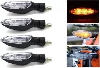 Autozap Turn Signals Indicator Light Blinker Yellow Light Compatible for KTM 125/200/250/390 Duke RC (Unbreakable Light (Pack of 4)