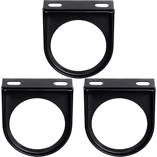 Frienda 3 Pieces 2 Inch Single Gauge Mounting Panel Black Single Gauge Mounting Bracket Pod Single Hole Meter Gauge Pillar Mount Pod Holder for Auto, Truck, Boat and More