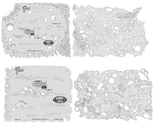 Artool Freehand Airbrush Templates Bubble Template Set