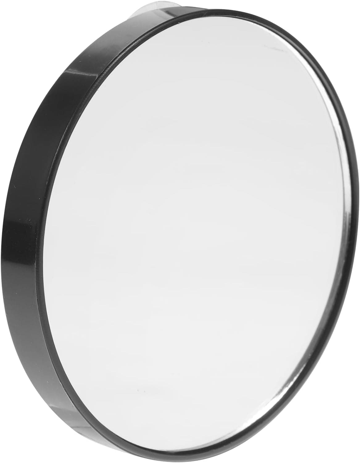 7. 5cm 5X Magnifying Glass Mirror Small Round Wall Mirror Cosmetic Makeup Mirror Pocket Mirror Bathroom Mirror with Suction Cups (Black)