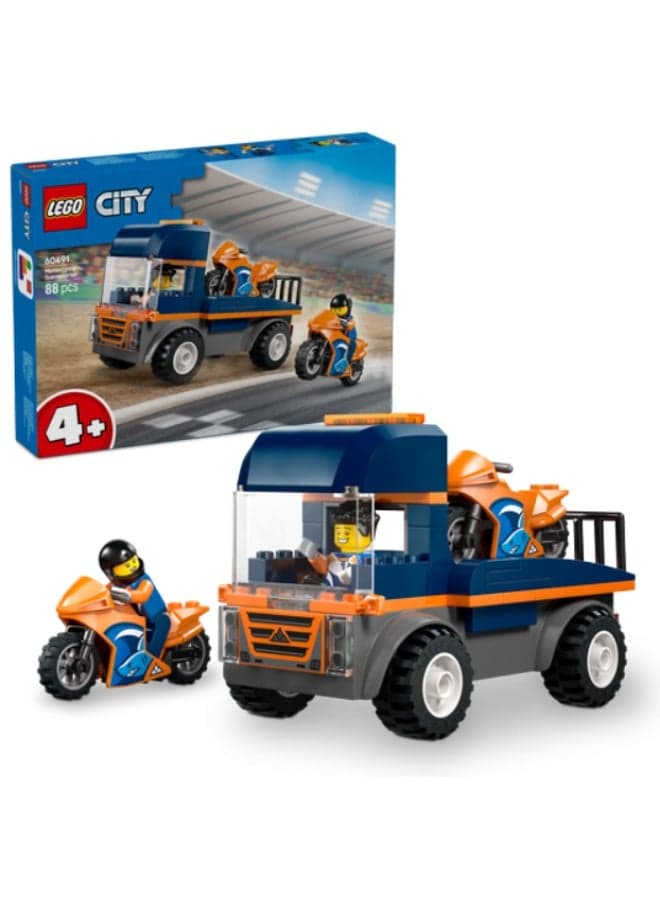 LEGO City Motorcycle Transporter Building Set