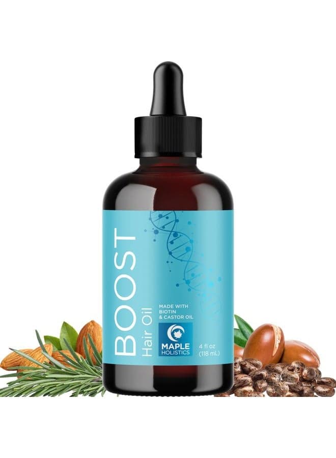 Hair Oil for Damaged Hair and Hair Growth - Thickening Rosemary Hair Growth Oil for Women and Men for Frizzy Thin and Weak Hair - Vegan Scalp Oil Hair Growth Formula with Jamaican Black Castor Oil