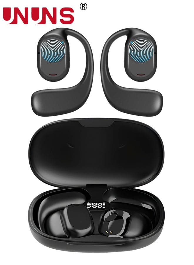 Open Ear Headphones,Bluetooth 5.3 Wireless Headphones With Mic For iPhone Android,Touch Control Air Conduction Earbuds,36H Playtime With Charging Case,IPX5 Waterproof Headphones For Sports