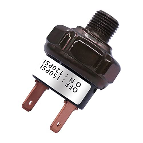 mankk Air Pressure Switch 120150 PSI Thread 18 NPT 24V 12V DC Air Compressor Pressure Switch for Air Horn Train 12015018 NPTBK